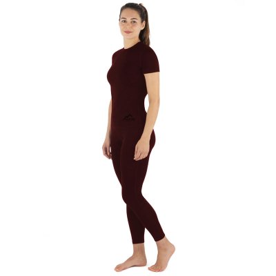 MERINOS Damen T-Shirt Bordeaux