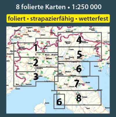 FOLYMAPS MOTORRADKARTEN Italien-Nord 1:250.000