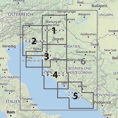 FOLYMAPS MOTORRADKARTEN Kroatien Küste & Slowenien 1:250.000