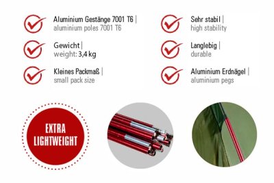 Leichtzelt Kite 2-3 Personen