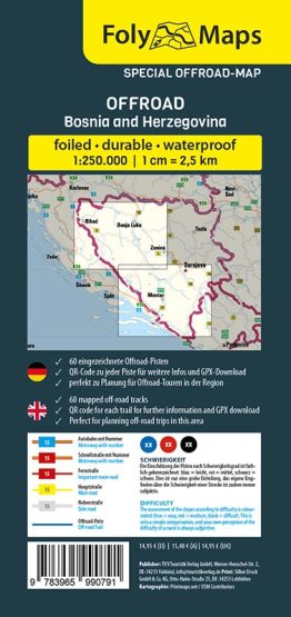 FOLYMAPS SPEZIALKARTE Offroad Bosnien und Herzegowina