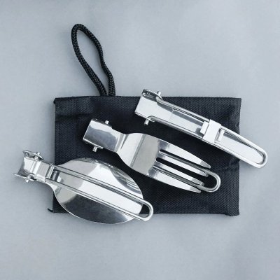 Camping-Kochset Solo-Expedition mit Gasbrenner und Besteck