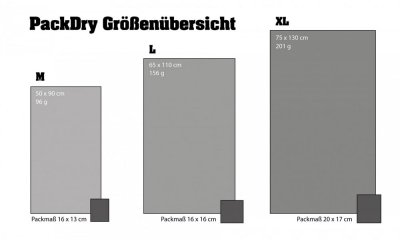 Reisehandtuch PackDry (3 Größen)