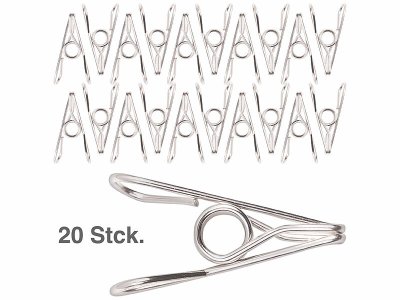 Ausziehbare Camping-Wäscheleine mit Kurbel und Klammern