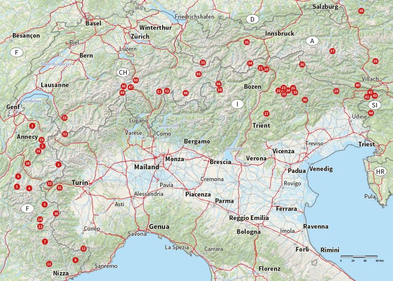 TOURGUIDE 55 Alpenpässe