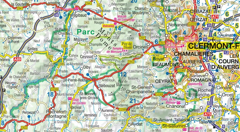 MoTourMaps AUVERGNE-LIMOUSIN 1:300.000