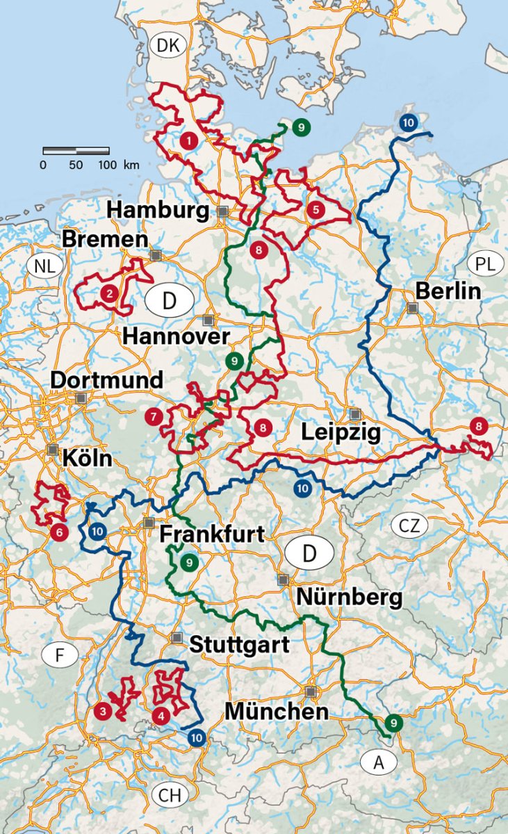 TOURGUIDE 10 x Deutschland