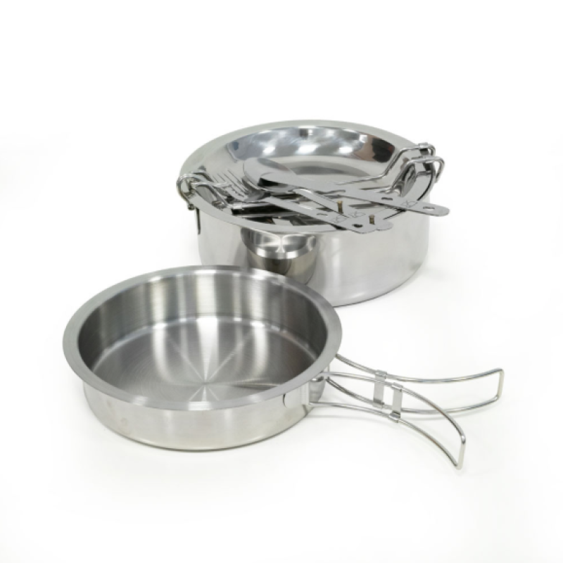 Camping-Kochset Steel 6-teilig