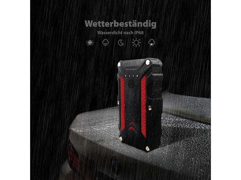 Motorrad-Starthilfeset mit Powerbank 12.000 mAh