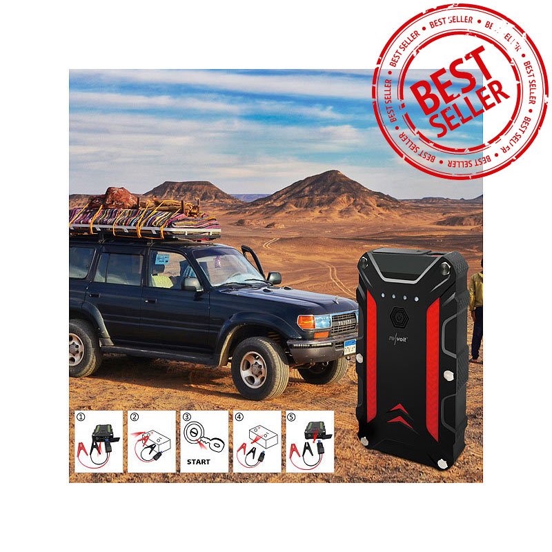 Motorrad-Starthilfeset mit Powerbank 12.000 mAh