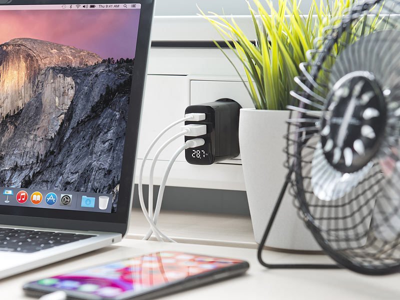 3-Port USB-A/-C Reisenetzteil 3.0 A • PD • QC • 30W