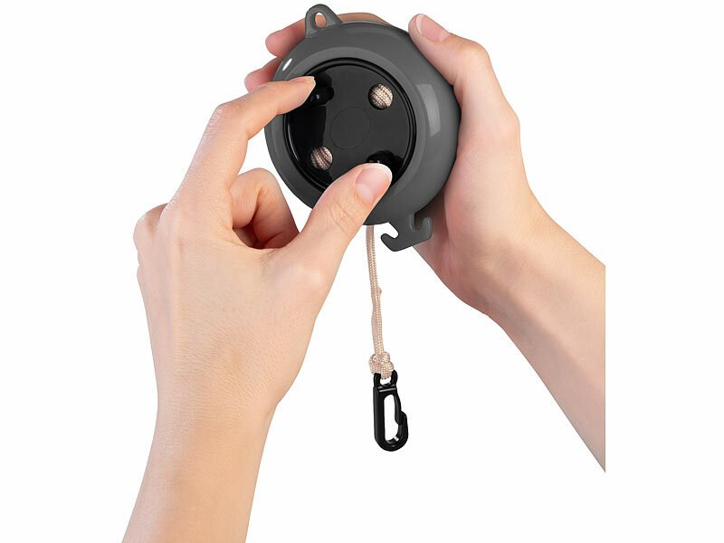 Ausziehbare Camping-Wäscheleine mit Kurbel und Klammern