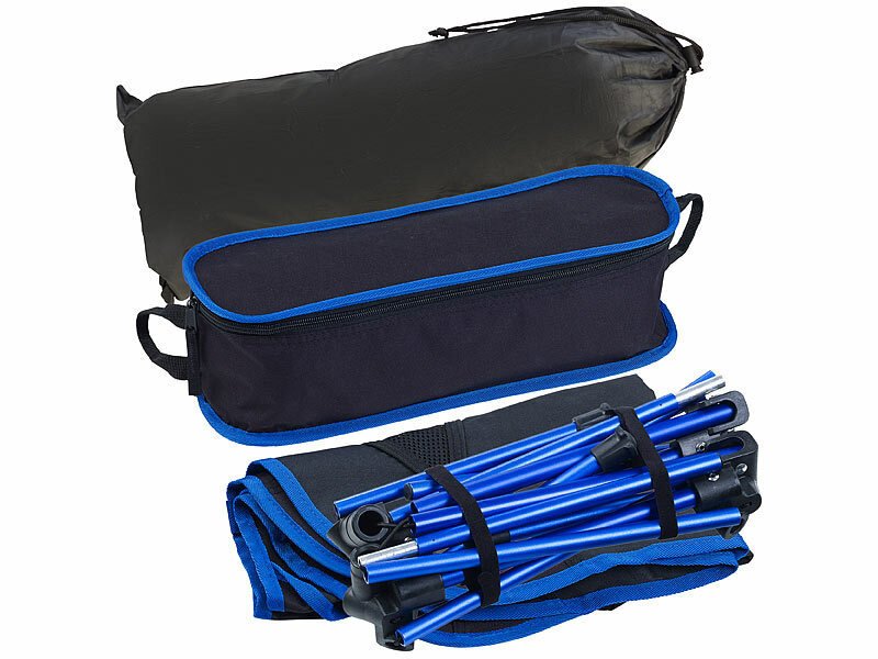 Mini-Camp-Set mit Alu-Falttisch und 2 Klappstühlen