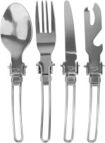 Camping-Faltbesteck 4-teilig aus Edelstahl